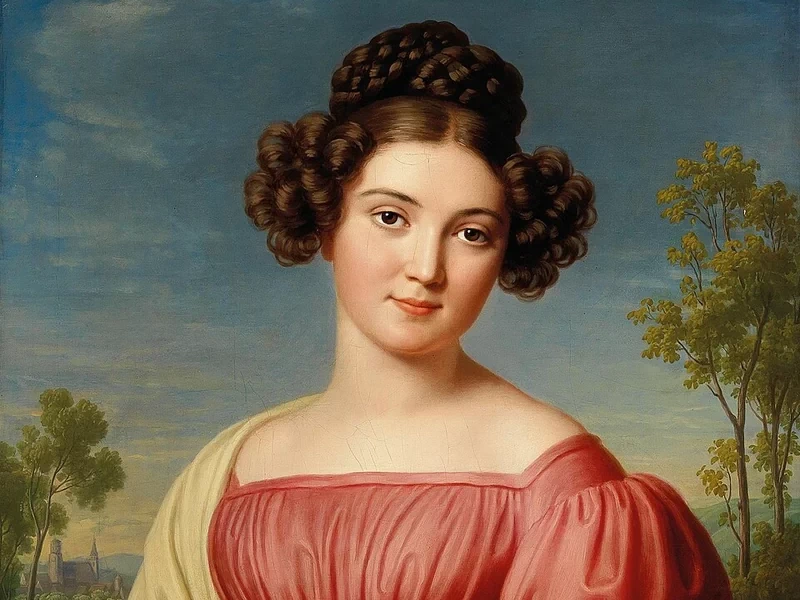 1786-Karl Jakob Theodor Leybold - Ritratto di una signora (1830)